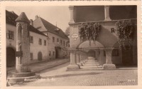 NÖ: Gruß aus Gumpoldskirchen 1936 Schrannenplatz,